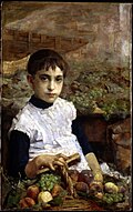 Fruit vendor by Sottocornola Giovanni, 1886