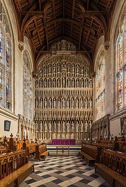 New College, Oxford Chapel reredos, UK.