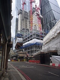 Street view of construction, May 2021