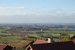 View of Bryne from Lyefjell in Time, Rogaland