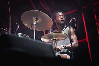 Simpson performing with Black Midi in 2021
