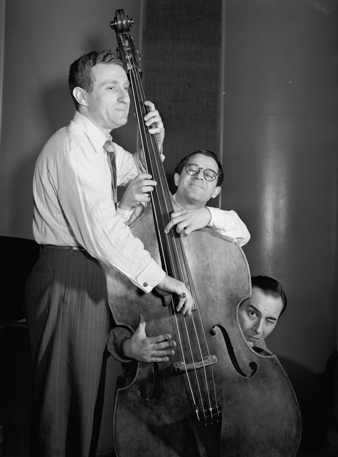 Jack Lesberg, Max Kaminsky, Peanuts Hucko (Gottlieb 05581).jpg