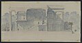 A rendered section of the building drawn by Richard Morris Hunt