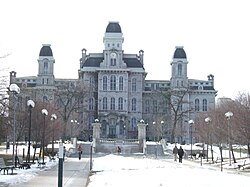 Looking from University Ave in winter