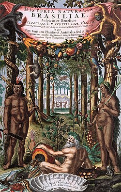 Title page of Historia Naturalis Brasiliae, the 1648 book based in part on Marcgrave's observations in Brazil