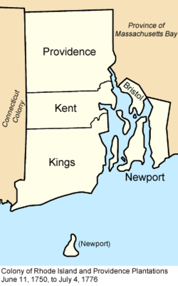 Location of Rhode Island