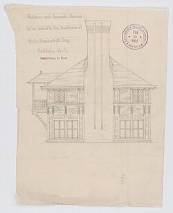 Kitchen and servants room' addition, 1886.
