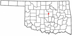 Location in Lincoln County and Oklahoma